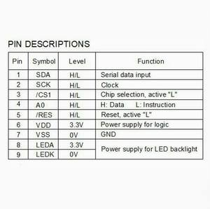 3-дюймовый ЖК-экран 9 штифтов коннектор grafische дисплей 128x64 12864 cog lcd куртка одноцветная отрицательный синий последовательный интерфейс - Product Image 4