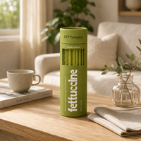 Tube en papier kraft de qualité alimentaire avec fenêtre en PET, logo personnalisé, écologique, recyclable, cylindre pour l'emballage de pâtes, spaghetti, nouilles