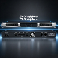 2 Kanallı AM26 600W 8Ohm 800W 4Ohm 1100W Toplam Pro Ses Sınıfı D Dijital Amfi, KTV Kulüp Bar DJ için