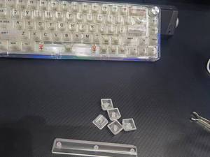 New <b>USB</b>-C LED Portable Transparent Gasket Hot Swappable Mechanical Gaming <b>Keyboard</b> RGB Backlit Compact 68 Keycaps 60% Percent Ke - Product Image 2