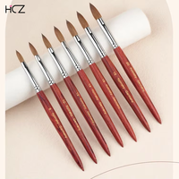 Brosses à ongles rondes en bouleau de haute qualité pour l'extension d'ongles en acrylique et la sculpture des ongles