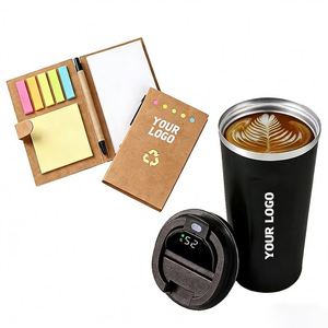 Custom Logo LED Temperature Digital <b>Smart</b> Coffee Travel Mug Promo Business Gift Tumbler Stainless Steel Display Vacuum Cup - Product Image 1