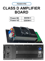 PDA801 + PRE KTV karaoké Disco professionnel Audio haut-parleur actif puissance 1200W Module de carte amplificateur ClassD DSP pré-amplificateur