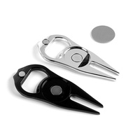 Ouvre-bouteille multifonctionnel Outil de réparation de divot en métal pour club de golf Accessoires de golf Outil de réparation de divot de golf