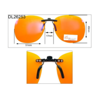 Gafas con Clip de Metal Negro Anti-Luz Azul para Miopía, Lentes Plegables Ligeras para Conducir, Compatibles con la Mayoría de las Monturas de Gafas