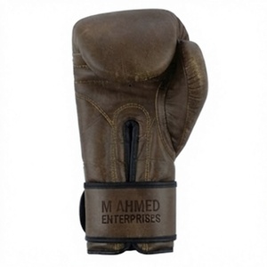 Guantes de Boxeo Profesionales de Alta Calidad, 100% Cuero Original, Color Marrón, para Entrenamiento y Combate - Product Image 4