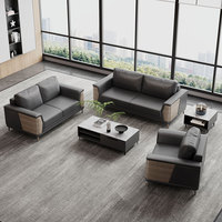 Liyu 1+1+3 sektional hochwertig boss krankenhaus gebrauchtes kommerzielles büro rezeption couch modernes ledersofa möbelset