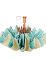 Parapluie pliant manuel en alliage d'aluminium à 16 baleines pour femmes et hommes, protection solaire, revêtement coloré, design frais, pour adultes - Utilisation en soleil et sous la pluie