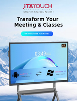 Offre spéciale Tableaux interactifs LED 65 75 85 pouces Pointeur laser infrarouge et tableau blanc intelligent Affichage de tableau noir
