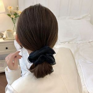 Diadema con lazo para el cabello de doble capa de Eugenia, banda de goma para la cabeza, cuerda para el cabello de malla de gama alta - Product Image 4