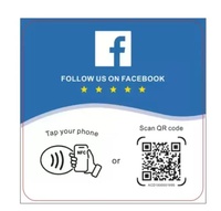 Support de table NFC vierge en PVC imprimable avec puce NFC215 pour réseaux sociaux, prêt à l'emploi