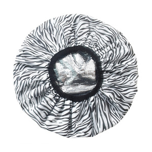 Bonnet <span class=keywords><strong>de</strong></span> douche en PEVA imperméable en plastique <span class=keywords><strong>de</strong></span> conception personnalisée en gros d'usine femmes bonnet <span class=keywords><strong>de</strong></span> <span class=keywords><strong>bain</strong></span> élastique imperméable - Product Image 4