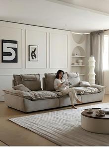 Divano MYUZ Grande Stile Barca a Vela 2025, Divano da Soggiorno in Tessuto Chenille Stile Italiano con Seduta Extra Profonda <span class=keywords><strong>e</strong></span> Schienale Mobile - Product Image 2