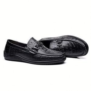 Spring Men's Loafers Business Casual Shoes Low Top Leather Loafers Top Grain Leather Loafers Trendy and Versatile - Product Image 3