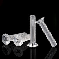 Tornillos Acrílicos Ligeros de Cabeza Avellanada, Fijaciones de Cabeza Cruzada, Ideales para Soportes y Armarios, Tornillos de Repuesto para Bricolaje