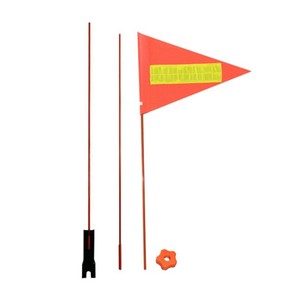 Visibility Orange Triangular Safety Flag Bike Flags with <b>Bar</b> for Kids Safety with Mounting Bracket - Product Image 1