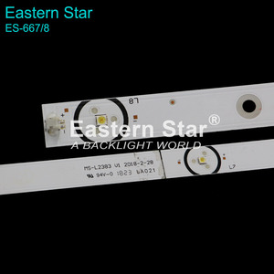 Tira de Retroiluminación LED para TV ES-667 MS-L2383 <span class=keywords><strong>V1</strong></span> para <span class=keywords><strong>FOX</strong></span> 43DLE172/43DLE178, Tira de Luz LED para TV, 3 Piezas/Juego, 829 mm - Product Image 2