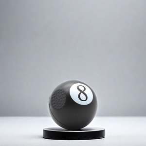 Accessoires pour fumeurs CANNA, brosse à tabac, design tendance, noir, forme de billard à huit, broyeur à herbes en plastique - Product Image 1