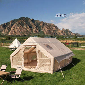 Tente gonflable imperméable et coupe-vent, deux chambres, un salon, double couche Oxford, pour le camping familial par tous les temps - Product Image 3