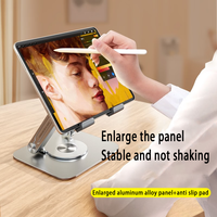 MCHOSE Support solide en alliage d'aluminium à deux barres Rotation à 360 degrés Support pour tablette et téléphone pour bureau pour boîtier d'ordinateur