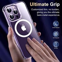 Coque de téléphone magnétique 5 en 1 avec 2 protecteurs d'écran Film de verre trempé 2 protecteurs d'objectif de caméra pour iPhone 16 16 Plus 16 Pro Max