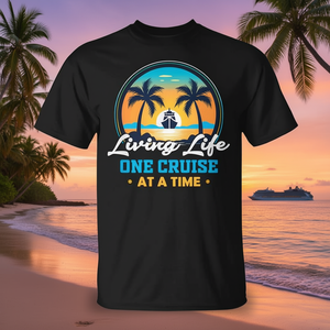 T-shirt Cruise Living Life One Cruise At A Time - Product Image 3