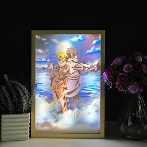 Calidad pared porche luces LED color cristal porcelana pared grande arte pintura pared lámpara marco - Product Image 1