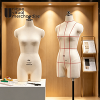 Forme de robe du haut du corps en mousse Mannequin factice femme modèle de couture de style support pour la couture pour adultes comprend des caractéristiques de bras de tête