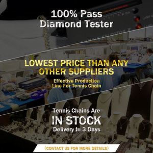 Wholesale 14K 18K VVS Moissanite Diamond Tennis <b>Chain</b> <b>Necklace</b> Dropshipping 3MM 4MM 5MM <b>Silver</b> Fine Jewelry Bracelet <b>Men</b> Women - Product Image 5