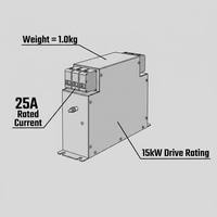 Filtre inverseur triphasé Schaffner FN3287-25-33-C33-R65 25A de type livre, SCCR 100kA 480VAC, montage sur châssis/panneau, conception compacte
