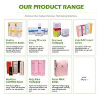 Boîte en papier vide personnalisée imprimée, pliable, pour emballage cosmétique, pour flacon compte-gouttes