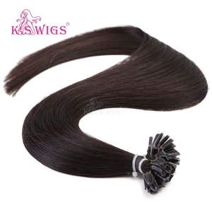 K.SWIGS ¡Producto Estrella! Extensiones de Cabello Humano 100% con Clip en U, Se Pueden Teñir/Permanecer y Personalizar, Venta al Por Mayor de Fábrica - Product Image 1
