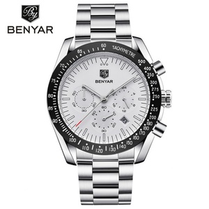 นาฬิกาข้อมือผู้ชาย BENYAR รุ่น 5120 โครโนกราฟ สีน้ำเงิน สายสแตนเลส กันน้ำ นาฬิกาควอตซ์ผู้ชาย MOQ ต่ำ - Product Image 4