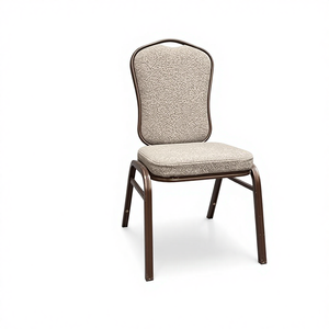 Silla de Comedor de Acero para Banquetes de Hotel, Respaldo Acolchado Suave, Diseño Plegable, Diseño Moderno, Origen China, para Bodas, Conferencias y Recepciones - Product Image 1