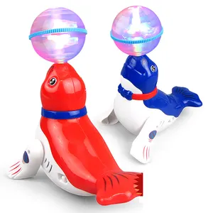儿童电动梦幻球海狮电动玩具跳舞机器人玩具配光和音乐