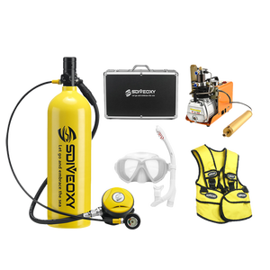 Tangki udara selam Scuba Mini 2L, peralatan Gratis Aluminium tekanan tinggi disetujui CE untuk 30-40 menit, menyelam oksigen - Product Image 2