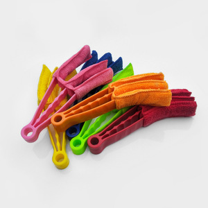 Brosse de nettoyage pour grille d'aération de voiture, usage quotidien, en microfibre et plastique ABS, multicolore, pour le detailing des volets de climatisation automobile - Product Image 3