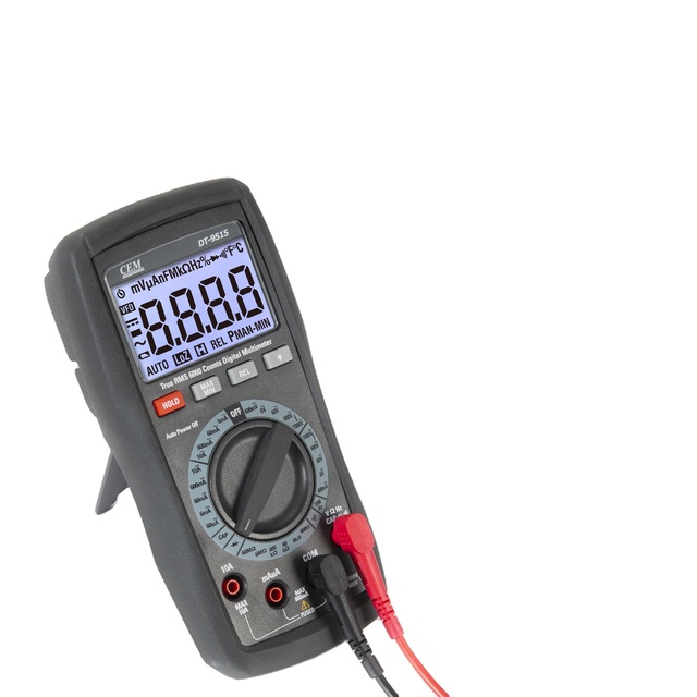 True RMS LCD Display Multimeter with Frequency and Temperature Measurement Diode Test & Data Hold Function