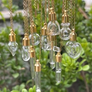 YIREPIN DIY Colgante de Vidrio en Forma de Tubo para Joyería, Perfume, Aceite Esencial, Urna, Frasco, Collar para Cabello Fetal y Cenizas - Product Image 5