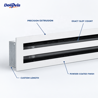 Diffuseur linéaire à fente en aluminium encastré pour système de ventilation CVC, grille d'aération linéaire, vente directe usine, taille personnalisée OEM