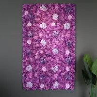 Purple Lavender Artificial Flower Wall Panel Hedge Decorative Privacy Fence Screen Greenery Faux Plant Tree Wall for Indoor