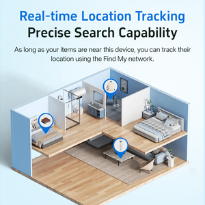 อุปกรณ์ติดตามป้องกันการสูญหายค้นหาแท็ก MFI สมาร์ทแท็กติดตาม BLE ตัวค้นหากุญแจและตัวระบุตำแหน่งสินค้าสำหรับกุญแจกระเป๋าเงิน iOS GPS - Product Image 4