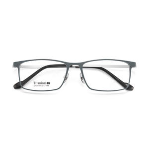 Monturas de Gafas de Titanio 2459 55-17-146, Montura Óptica Metálica Completa para Hombre, Color Sólido, Estilo Ejecutivo - Product Image 1