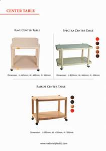 โต๊ะกาแฟพลาสติกมีล้อเลื่อน - Product Image 2