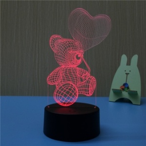 Lampu LED kustom untuk anak-anak, lampu malam Dekorasi Rumah anak-anak Natal, lampu meja akrilik Anime ilusi 3D kreatif foto kustom LED baru - Product Image 3