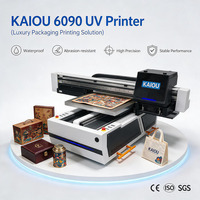 Imprimante UV KAIOU 6090 pour l'impression d'emballages, boîtes à bijoux, emballages en plastique/bois/cuir, machine d'impression personnalisée