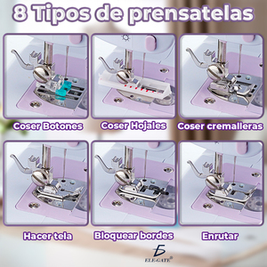 Máquina de coser con 12 patrones de puntada, portátil y ligera para uso doméstico - Product Image 4