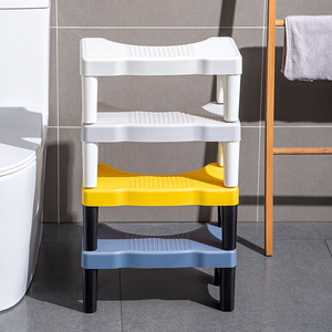 Taburete de inodoro de PP antideslizante al por mayor, taburete de plástico moderno plegable para caca de baño, taburete colorido con alfombrilla antideslizante - Product Image 4