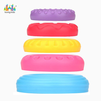 Anneau d'équilibre arc-en-ciel en plastique écologique Konig Kids avec lumières et musique, jouets éducatifs précoces pour bébés de 18 mois et plus