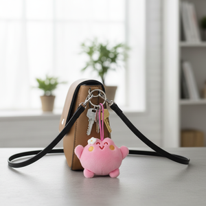 Porte-clés en peluche grenouille super doux personnalisé de 5 cm, mini pendentif mignon pour sac à dos avec jouets de dessin animé roses, verts, bleus et gris - Product Image 4
